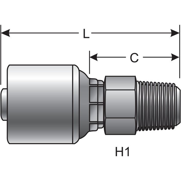 Gates MegaCrimp Couplings 8G-8MP XBULK